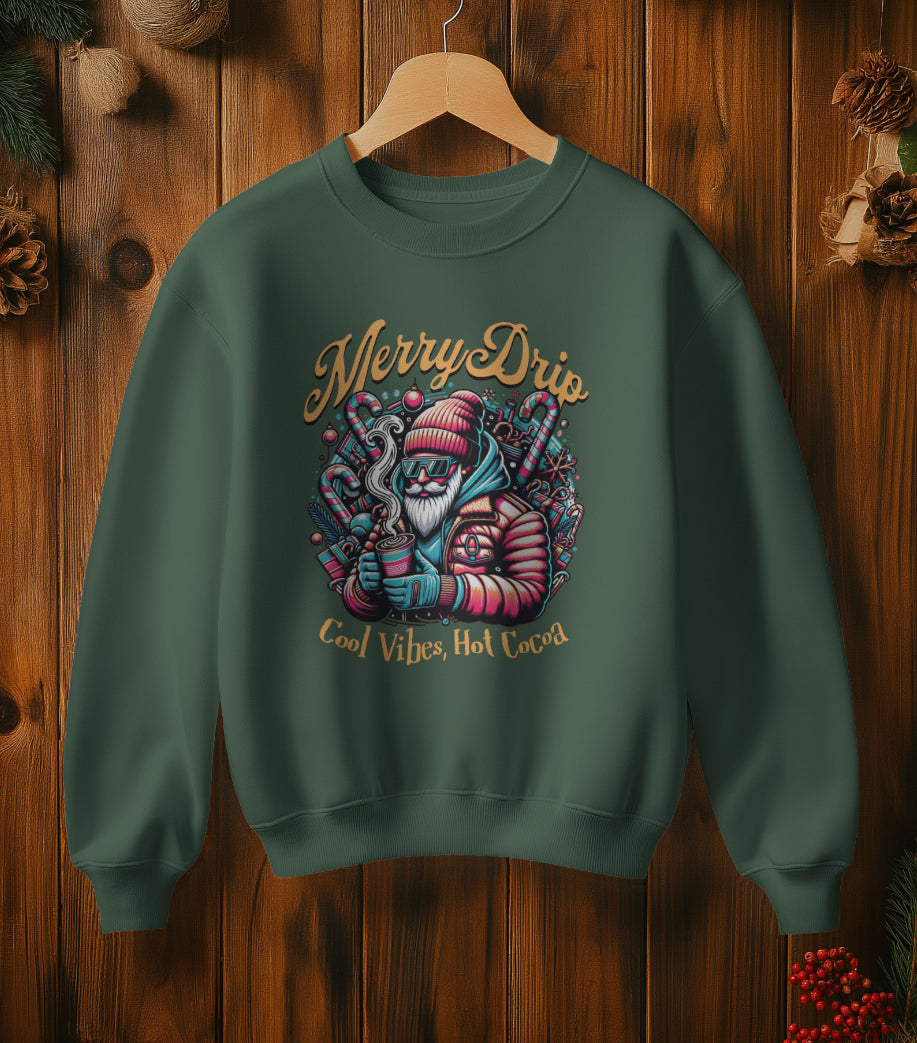 Merry Drip Christmas Sweatshirt (Unisex)