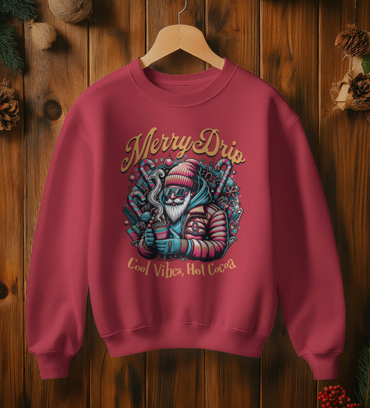 Merry Drip Christmas Sweatshirt (Unisex)