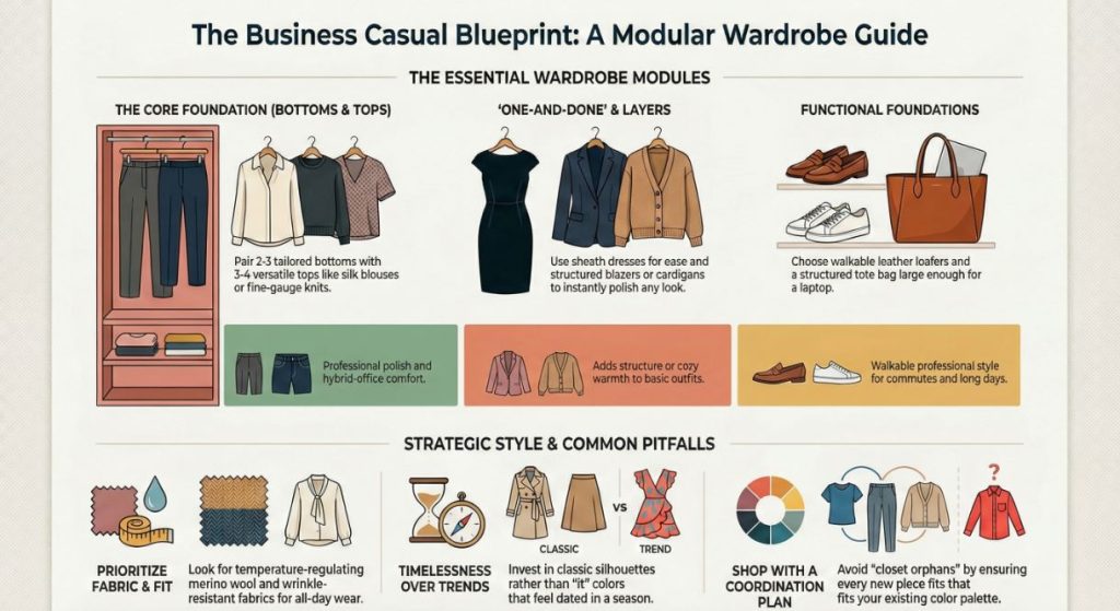 Business Casual Modular Wardrobe Guide